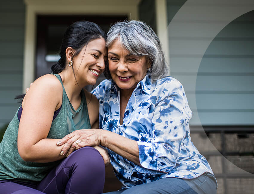 Mother and Daughter Hugging